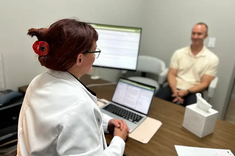 A welcoming scan room or consultation area at Visionary Wellness & Imaging in Irving, TX.