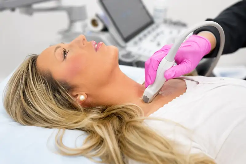 Ultrasound technology used for carotid artery screening at Visionary Wellness & Imaging.