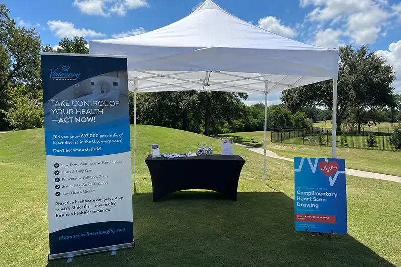 Original image of the Visionary Wellness & Imaging team at a community event in the DFW area.